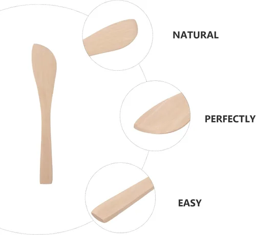 Miniatura 8 de DOITOOL 20 cuchillos de mantequilla de madera, esparcidores de queso de gelatina de 5.9 pulgadas, esparcidores de mermelada de pan, mini espátulas