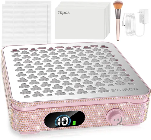 Miniatura 10 de Colector de polvo de uñas Colector de polvo de uñas silencioso de 1000 PA 10 niveles de velocidad Bajo ruido y fuerte succión Filtro