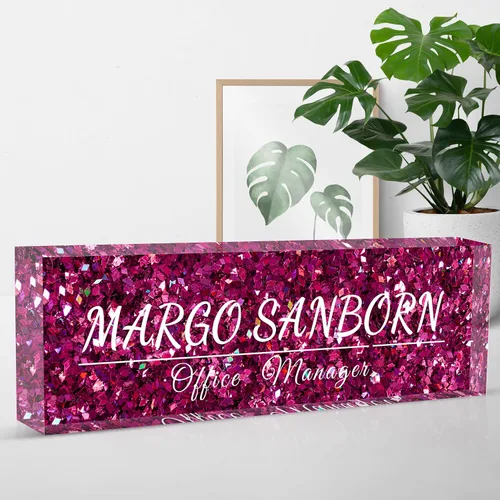 Miniatura 32 de Placa de nombre para escritorio, placa de nombre de escritorio personalizada, regalos para compañeros de trabajo, jefe, profesor, enfermera, regalos