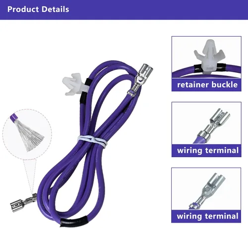 Miniatura 3 de WE49X37037 Kit de reparación de cable de calentador de secadora compatible con secadoras GE y Hotpoint Reemplaza WE49X32946 AP7217217 PS17137283