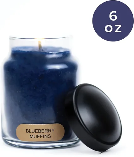 Miniatura 2 de A Cheerful Giver - Vela en tarro de vidrio perfumada Blueberry Muffins Baby (6 onzas) con tapa y fragancia fiel a la vida, fabricada en Estados