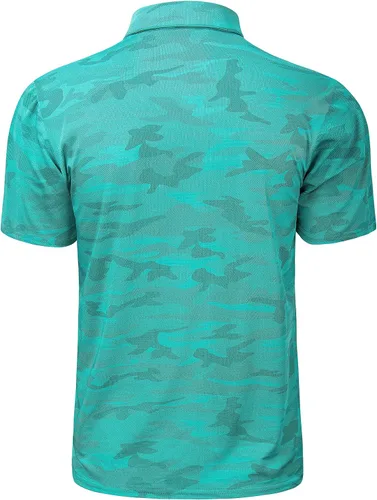 Miniatura 89 de TAPULCO Camisetas tipo polo de secado rápido para hombre, diseño de camuflaje, atléticas, ligeras, transpirables, casuales, para golf