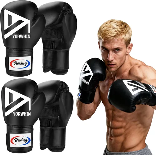 Miniatura 8 de Guantes de boxeo para hombres y mujeres, guantes de entrenamiento y sparring, guantes de boxeo para bolsa pesada de entrenamiento para boxeo
