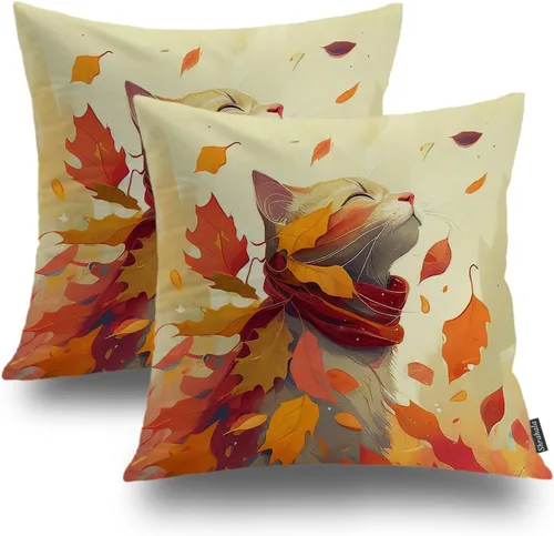 Miniatura 31 de Shrahala Funda de almohada decorativa de castillo oscuro de Halloween, casa con murciélagos de bruja, esqueleto, funda de almohada cuadrada mezclada
