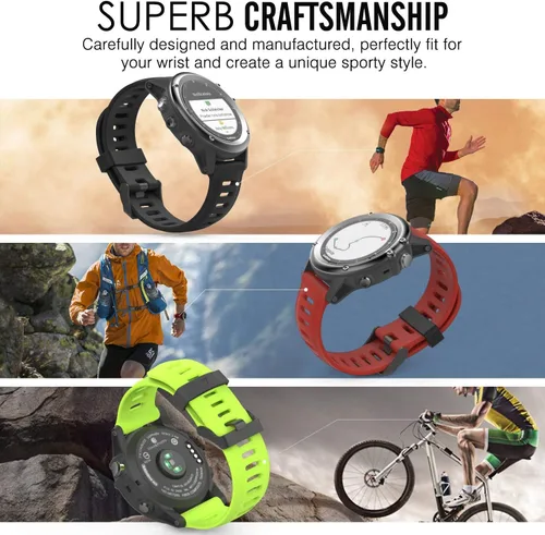 Miniatura 5 de MoKo Correa compatible con Garmin Fenix 3/Fenix 5X, [4 unidades] Correa de repuesto de silicona suave para reloj inteligente Garmin Fenix 3/Fenix 3