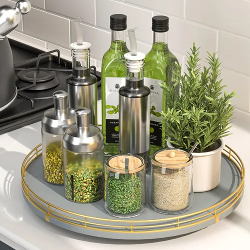 Miniatura 23 de Bandeja de baño de madera de roble de 12 pulgadas para mostrador, bandeja de tocador para perfume, loción, velas, maquillaje, joyería, fregadero