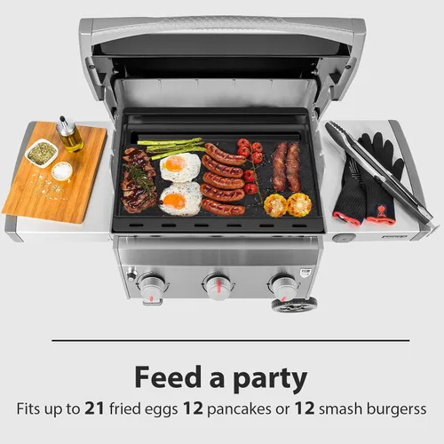Miniatura 72 de Utheer Parrilla reversible para todas las estufas Camp Chef de 14 y 16 pulgadas, plancha de hierro fundido, para estufa Camp Chef Explorer de 2