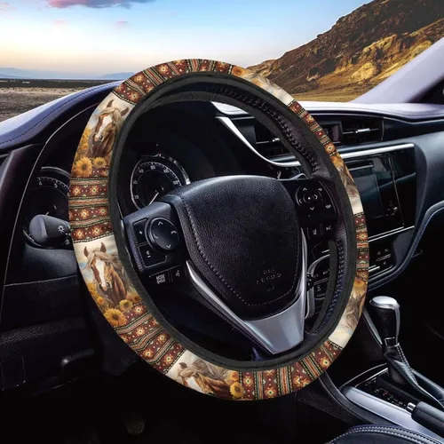 Miniatura 29 de Funda de volante de 15 pulgadas, naranja, para automóvil - Fundas de volante de auto de Batimóvil, accesorios de Halloween, de neopreno, Murciélago