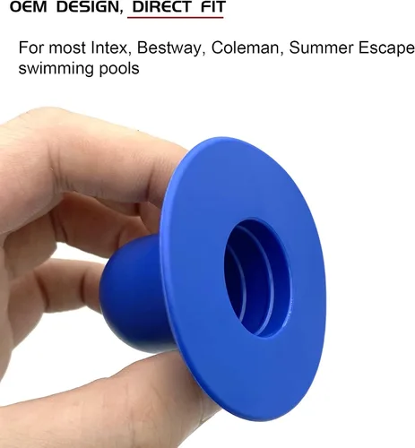 Miniatura 4 de Tapón de pared de repuesto para Intex Bestway Coleman Summer Escape Ground Piscinas Filtro Bomba Filtro Agujero Tapón (4 unidades, Azul)