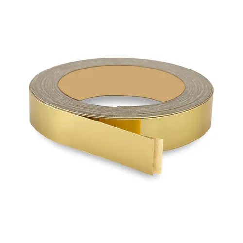 Miniatura 27 de Bandas de borde plateado cepillado de 1 pulgada x 25 pies – Adhesivo fuerte para despegar y pegar, fácil aplicación – Cinta de borde flexible
