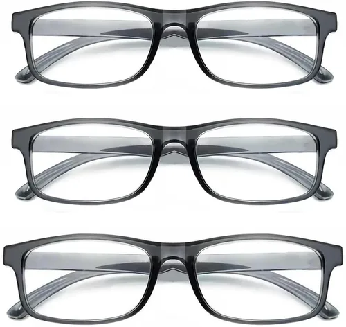 Miniatura 10 de Paquete de 3 lentes de lectura con bloqueo de luz azul, lentes de lectura para mujeres y hombres, filtro antirayos ultravioleta/reflejo, anteojos