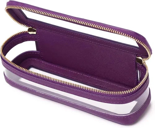 Miniatura 64 de Pinkmik Pequeña bolsa de maquillaje, mini estuche transparente para maquillaje y neceser con cremallera, organizador de bolsos para mujer