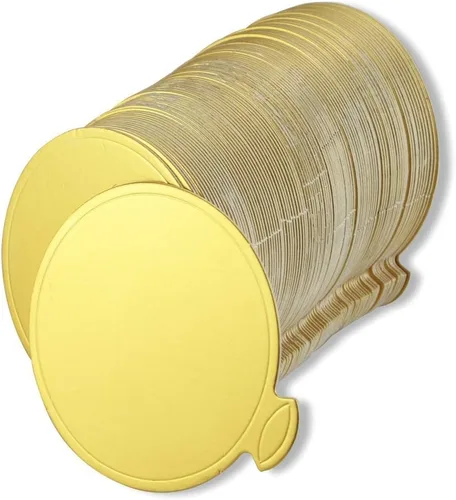 Miniatura 4 de 200 mini tableros redondos para tartas de 3.15 pulgadas, base de círculo dorado, para cupcakes, postres, bandeja para decorar pasteles, fiestas