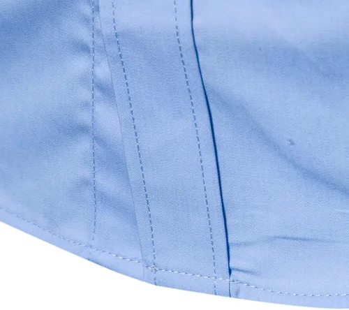Miniatura 7 de LOCALMODE Camisa de vestir de algodón ajustada para hombre de manga larga con botones