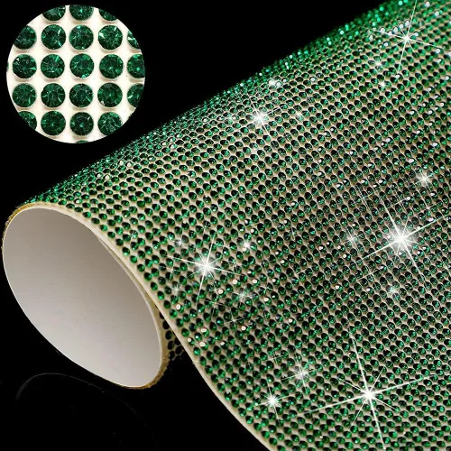Miniatura 2 de Lámina de diamantes de imitación para decoración de automóvil, calcomanías de diamantes de imitación autoadhesivas, lámina de pegamento de gemas