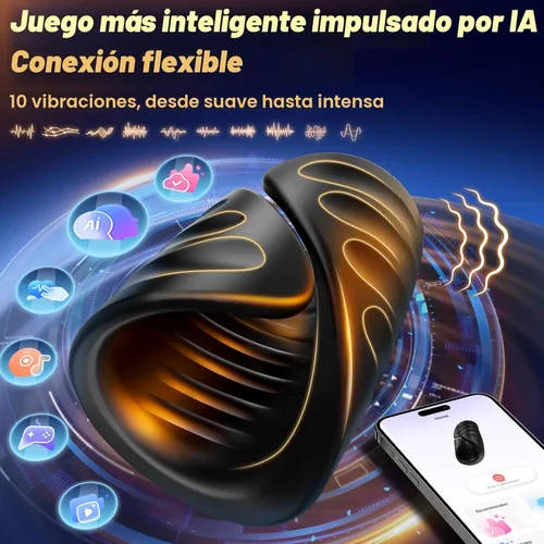 Miniatura 5 de Juguetes sexuales masculinos para hombres, masturbador masculino, vibrador de entrenamiento de pene con control por app, juguete sexual vibrador