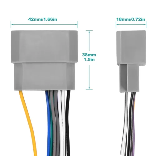 Miniatura 8 de BASIKER Arnés de cableado de repuesto para radio de automóvil, apto para algunos vehículos Dodge Jeep Chrysler Adaptador de antena estéreo