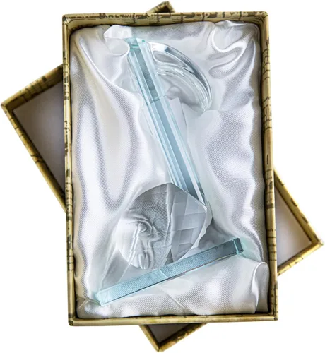 Miniatura 7 de QFkris Figurillas de Corchea de Cristal de 5'' de Altura Coleccionables Escultura Musical de Vidrio Estatua para Hogar Piano Guitarra Regalos