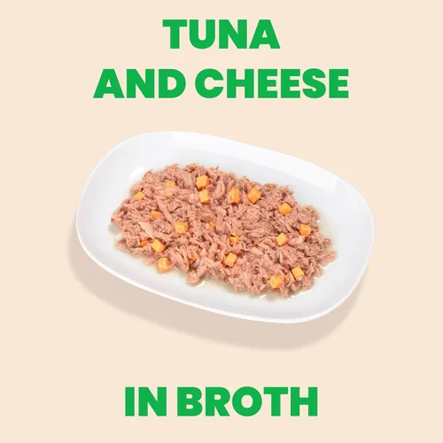 Miniatura 2 de almo nature HQS - Comida húmeda natural para gatos con atún y queso en caldo, sin granos, 5.29 onzas (paquete de 24))