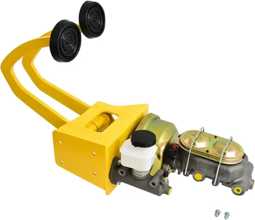 Miniatura 13 de Kit de refuerzo de freno de doble potencia universal de 7" con cilindro maestro de hierro fundido GM de 1" de diámetro, kit de soporte de fuego