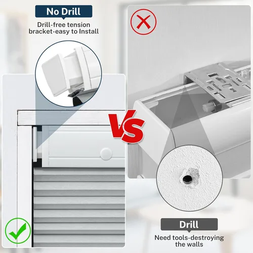 Miniatura 4 de Persianas celulares sin cordón, sin taladro, para ventana de interior, extraíbles y fáciles de instalar, persianas de tela con aislamiento térmico