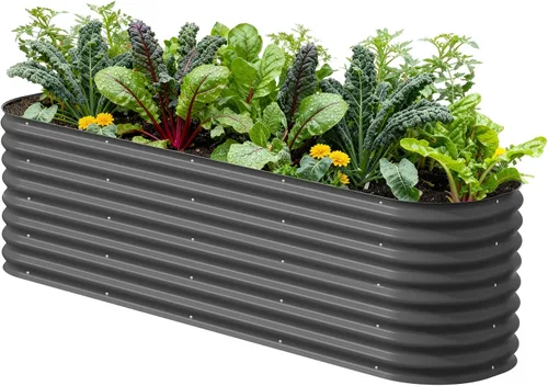Miniatura 19 de Vego Garden Kits de cama de jardín elevada de 26" extra alta, caja de maceta elevada modular 4 en 1 para verduras, flores, frutas, cama de jardín
