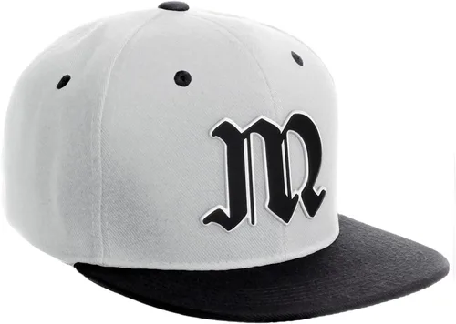 Miniatura 1554 de Daxton Gorra clásica con visera de billete plano con letras del alfabeto inglés antiguo de la A a la Z