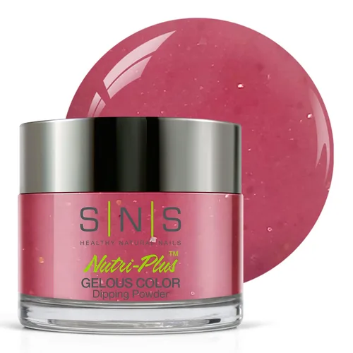 Miniatura 17 de SNS Polvo de inmersión de uñas, polvo de inmersión de color geloso, rosa brillante (rojo/magenta, brillante), color de uñas acrílico de larga