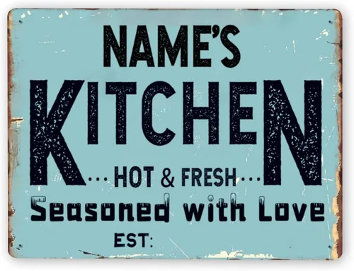 Miniatura 12 de Letreros de cocina personalizados personalizados para cocina, decoración de pared, letreros de metal para restaurante de mostrador, bar en casa