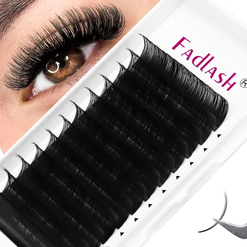 Miniatura 20 de Extensiones de Pestañas Rizo D 0.59-0.79 pulgadas Bandeja Mixta Seda Extensiones de Pestañas Clásicas Suministros Extensiones de Pestañas