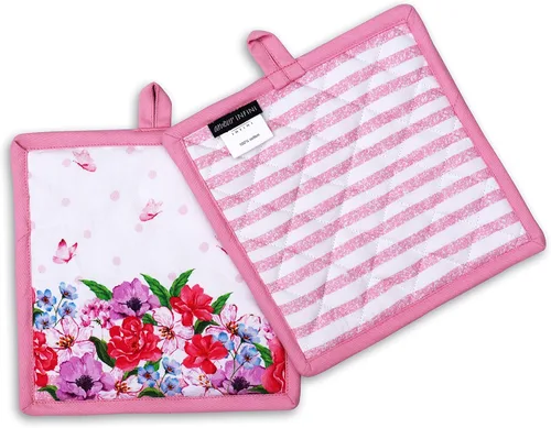 Miniatura 5 de AMOUR INFINI Juego de 2 soportes para ollas de algodón resistentes al calor, antideslizantes de 8 x 8 pulgadas, almohadillas calientes para cocina