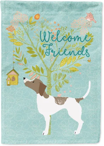 Miniatura 94 de Caroline's Treasures BB7594GF Bandera de jardín de Husky siberiano con texto en inglés "Welcome Friends" - Bandera decorativa para patio exterior