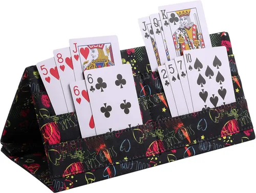 SeptCity Soportes de Cartas para Jugar Cartas, Estilo Amor Soporte Plegable de Cartas Manos Libres para Bingo Canasta 5 Crowns Póker UNO Accesorio