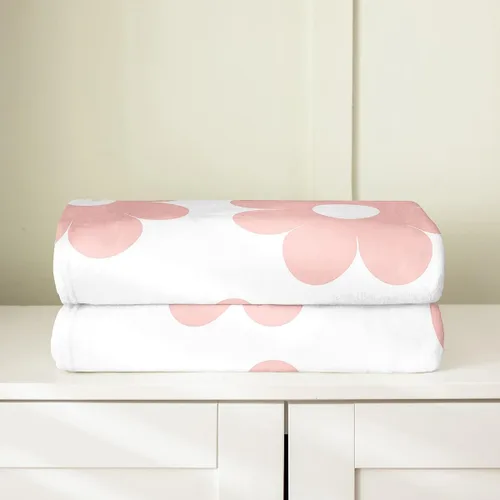 Miniatura 4 de Manta de franela de forro polar rosa femenina, manta de cama para todas las estaciones de los años 70 para cama, sofá, sofá, bonita manta de felpa