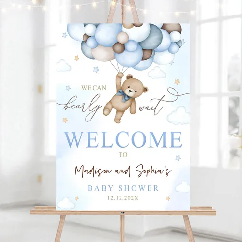Miniatura 9 de Letrero personalizado de flores silvestres para baby shower, letrero de bienvenida para baby shower, decoración de fiesta de plástico con estacas