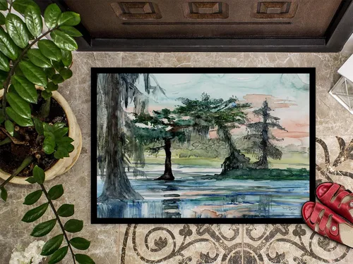 Miniatura 3 de Caroline's Treasures 8985MAT in The Swamp - Tapete para puerta delantera, 18 x 27 pulgadas, para interiores y exteriores, para entrada