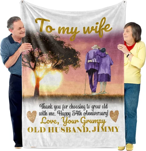 Miniatura 50 de Manta personalizada para esposa de esposo a esposa para pareja, regalos de aniversario para mujeres, regalo para aniversario de boda
