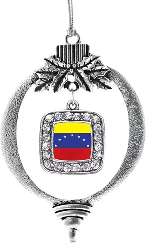 Miniatura 131 de Inspired Silver - Nana púrpura - Adorno de Navidad plateado - Adorno cuadrado para árbol de Navidad con circonita cúbica - Decoración colgante