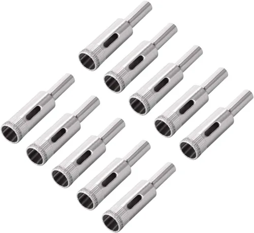 Miniatura 14 de uxcell Brocas de diamante de 0.157 in, sierras de agujero para azulejos de vidrio, porcelana, mármol, botellas de cerámica, ollas de ladrillo