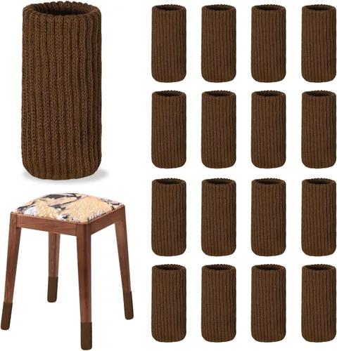 Miniatura 10 de 8 PCs Calcetines para Patas de Muebles - Calcetines Negros de Alta Elasticidad para Muebles, Protectores de Piso de Patas de Silla Tejidos, Juego