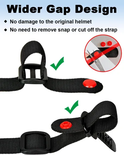 Miniatura 3 de Lamborsafe Kit de hebilla de liberación rápida para casco, clip de correa de barbilla para casco de motocicleta para cara completa, 3/4, medios