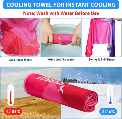 Miniatura 4 de Toalla refrigerante Syourself para un alivio instantáneo: toalla refrescante de 40 pulgadas x 12 pulgadas para jugar bolos o hacer ejercicio o yoga