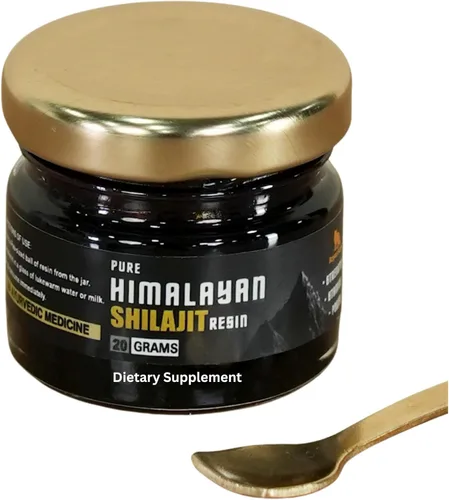 Shilajit natural, resina Shilajit de grado A con más de 85 minerales derivados de plantas y ácido fúlvico, energía e inmunidad para hombres y