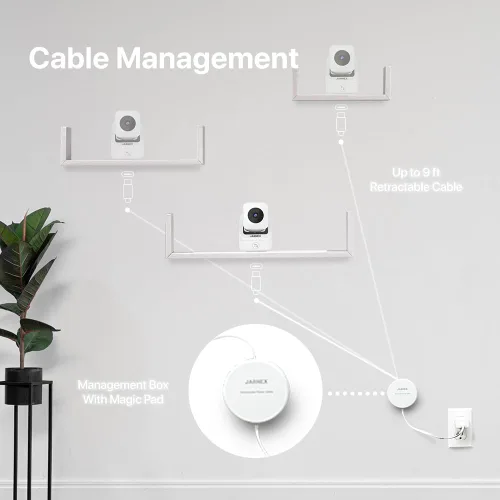 Miniatura 4 de Cámara de seguridad para el hogar WiFi de 2K con inclinación panorámica 360 HD 2.4GHz, monitores para bebés/mascotas, audio de 2 vías, noche de luz