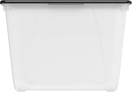 Miniatura 4 de Storex Bolsa de almacenamiento de 16 galones (60 L) con tapa plegable, 22.7 x 18.25 x 12.86 pulgadas, escarcha/negro, paquete de 4 (00900A04C)