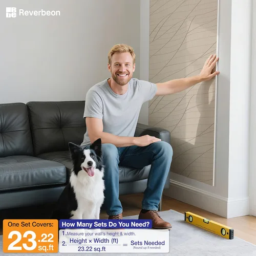 Miniatura 7 de 6 piezas de paneles acústicos, paneles de pared acústicos absorbentes de sonido de 23.6x23.6 pulgadas, paneles de pared acústicos decorativos