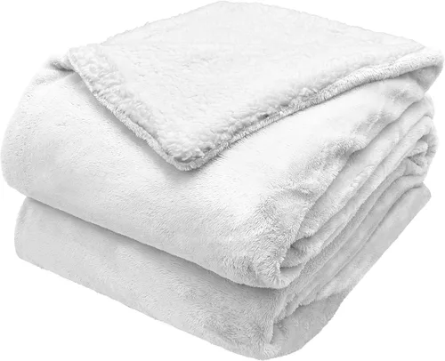 Miniatura 12 de Comfort Lab Manta reversible de franela Sherpa – Elegante manta mullida para sofá y decoración del hogar – Anti frisado no se desprende, acogedora