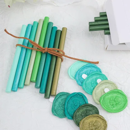 Miniatura 5 de Aeneous - Barras de cera de sellado, 20 mini varillas de sellado de cera para invitaciones de boda, sobres de cartas, tarjetas, manualidades