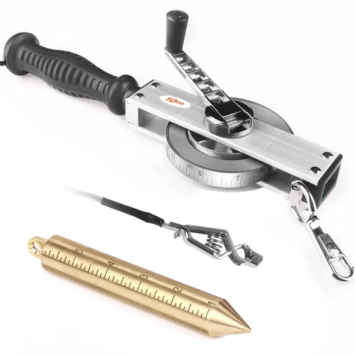 Miniatura 8 de Cekegon Cinta de medición de aceite con 560 g/20 oz Plumb Bob, a prueba de explosiones de tanque de aceite Cintas de medición con correa de tierra