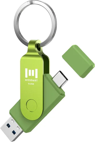 Miniatura 10 de MOSDART ExFAT - Memoria USB C 3.2 de 64 GB de velocidad rápida C y A, memoria USB C 3.2 con bucle para llavero, para iPhone 15, 16, 17, teléfono